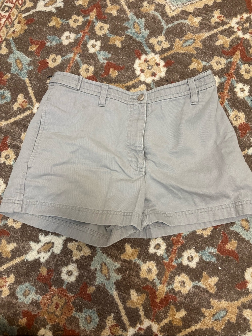 LOFT Light Gray Casual Cotton Jean Shorts